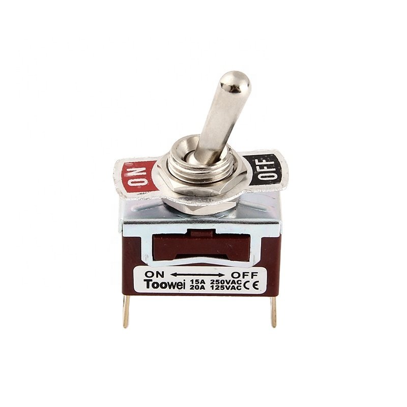 SPDT ON-OFF 2 Pin 250V 10A Toggle Switch with Waterproof Cover for Auto Car